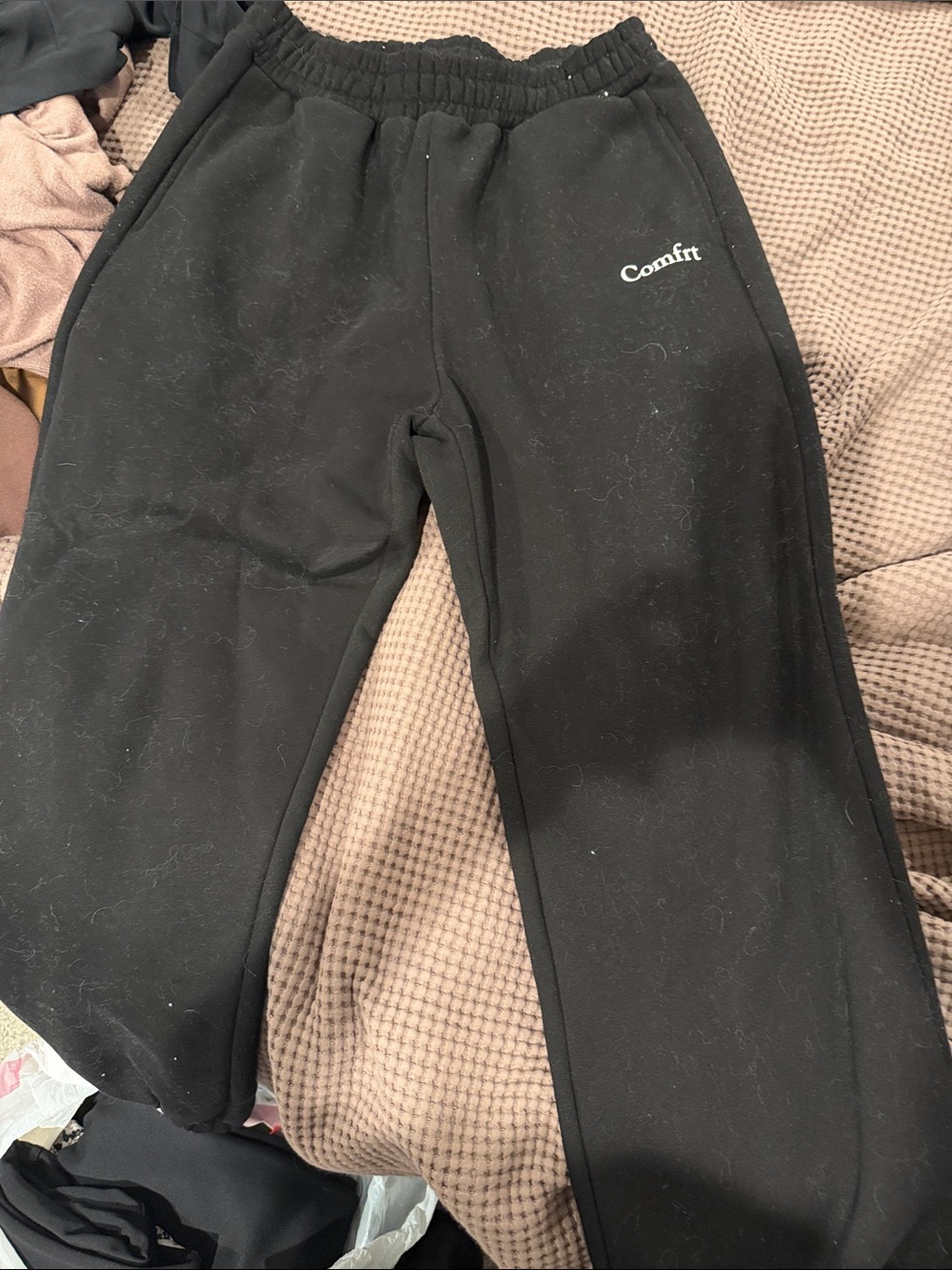 Womens Black Fleece Sweatpants